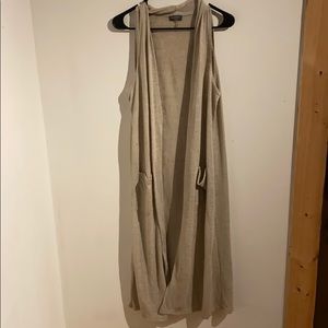 Tan long vest